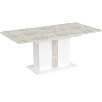 Orlando Egy lábas étkezőasztal, beton-fehér Concrete