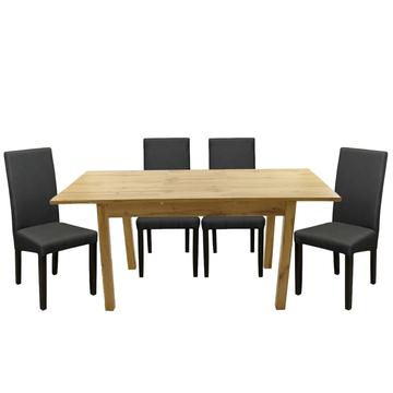 Emese étkezőszett 4 székkel Tölgy-Wenge