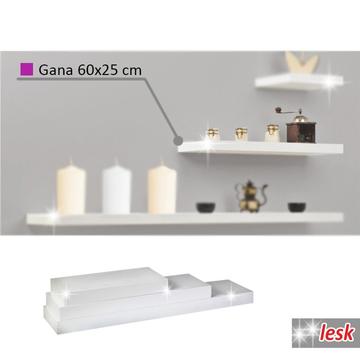 Polc, fényes fehéres, 60x25, GANA FY 11044-3