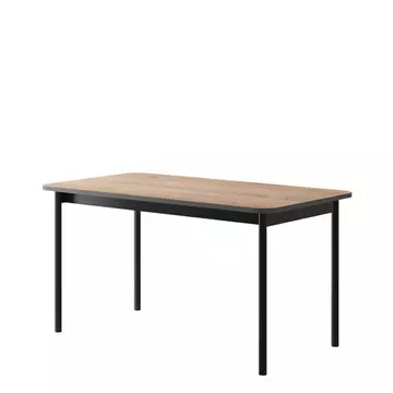 Étkezőasztal, tölgy jaskson hickory/grafit, 140x80 cm, BERGEN BL140