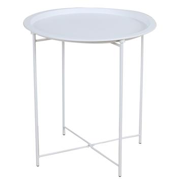 Kisasztal levehető tálcával, fehér, RENDER
