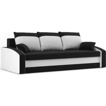 Hewlet 3 személyes nagy méretű kanapé - fekete