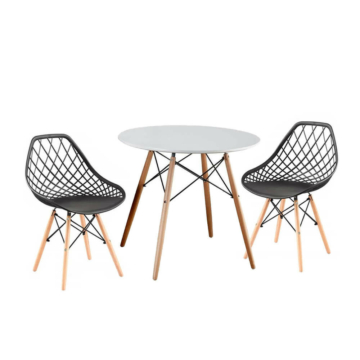 GAMIN II NEW 80cm Étkezőasztal Parker Design székekkel - Fekete