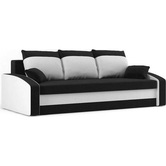 Hewlet 3 személyes nagy méretű kanapé - fekete