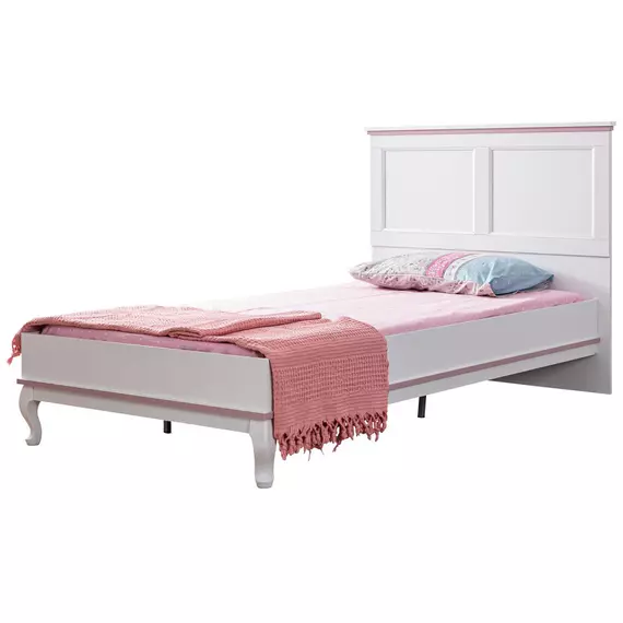 Lilyum 90x200 ágy  Fehér rózsaszínű