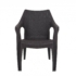 Kép 4/5 - Santorini II New 6 személyes kerti bútor szett, antracit-barna asztallal, 6 db Tavira rattan székkel