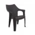 Kép 5/5 - Santorini II New 6 személyes kerti bútor szett, antracit-barna asztallal, 6 db Tavira rattan székkel