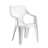 Kép 3/5 - Genova 4 személyes kerti bútor szett, fehér asztallal, 4 db Rodosz fehér székkel