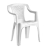 Kép 3/5 - Genova 4 személyes kerti bútor szett, fehér asztallal, 4 db Palermo fehér székkel