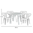 Kép 4/5 - Genova 4 személyes kerti bútor szett, fehér asztallal, 4 db Palermo fehér székkel