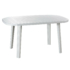 Kép 2/6 - Santorini 6 személyes kerti bútor szett, fehér asztallal, 6 db Rodosz fehér székkel