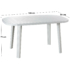 Kép 6/6 - Santorini 6 személyes kerti bútor szett, fehér asztallal, 6 db Rodosz fehér székkel