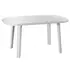 Kép 2/6 - Santorini 6 személyes kerti bútor szett, fehér asztallal, 6 db Palermo fehér székkel
