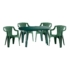 Kép 1/5 - Santorini 4 személyes kerti bútor szett, zöld asztallal, 4 db Palermo zöld székkel