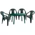 Kép 1/7 - Santorini II. New 4 személyes kerti bútor szett, zöld asztallal, 4 db Palermo zöld székkel