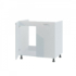 Kép 4/9 - Elba alsó-felső konyhaszekrény szett mosogatótálcával 80 cm Fehér színben